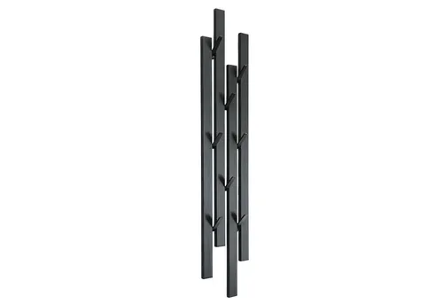 DanDiBo Wandgarderobe mit 8 Haken – Modernes schwarzes Metall für Flur - Garderobenpaneele mit 8 stabilen Haken, ideal für Flure oder als Handtuchhalter. Inkl. Montagematerial für einfache Wandmontage.