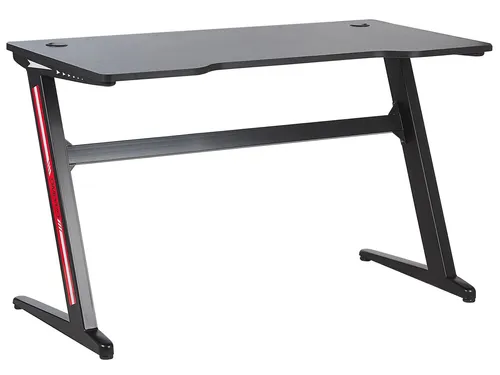 BELIANI Gaming-Tisch Schwarz mit RGB LED-Beleuchtung