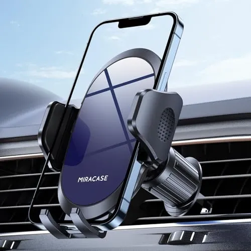 miracase Handyhalterung Auto [Stabilere Doppelhaken] Handyhalter für Autos Lüftung Universale, Halterung für Interieurleisten，360 Grad Vent KFZ Halterung für iPhone Galaxy Smartphone, Blau