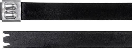 HellermannTyton 111-00299 MBT14XHFC-SS316/SP-BK Kabelbinder 362mm 12.30mm Schwarz mit Kugelverschluss, UV-stabilisiert 1St.