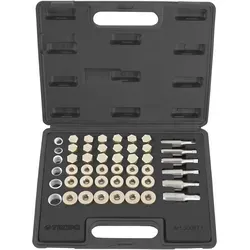 TECPO Ölwanne Ölablasschrauben Reparatur Satz 114 Teile - Kompletter Reparatursatz für Öl-Ablass-Gewinde mit 114 Teilen, inklusive 6 Gewindebohrern und 72 Alu-Dichtringen für eine zuverlässige Abdichtung.