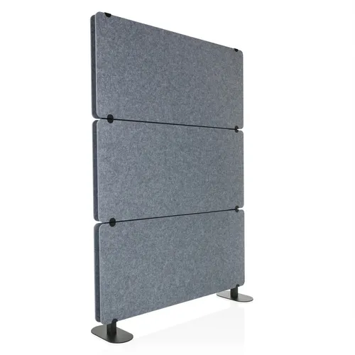 hjh OFFICE Akustiktrennwand FLEXMIUT Extend - Freistehende Trennwand (1,75 m hoch) für Büro und Zuhause, idealer Sichtschutz und Lärmschutz mit Pinnwandfunktion. Hohe Stabilität durch Stahlhaken und sicherer Stand dank Anti-Rutsch-Gummistickern.