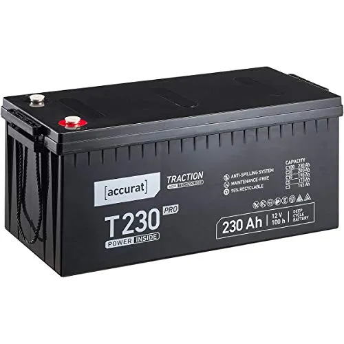 Accurat Traction Pro T230 AGM Batterie 12V 230Ah Wohnmobil Solar Boot USV