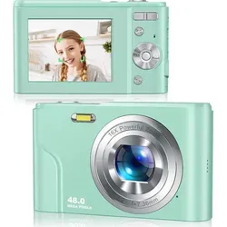 INF Digitalkamera 48MP mit 16x Digitalzoom, HD-Display, 2.4 Zoll IPS-Bildschirm Grün - Grün