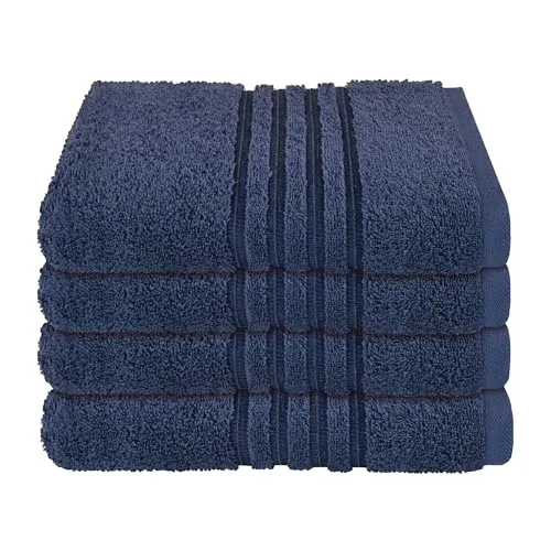 Schiesser Frottier Handtuch Milano im 4er Set | 100% Baumwolle - Frottiertuch Set aus 100% nachhaltiger Baumwolle, flauschig und saugstark, ideal für Allergiker, waschbar bei 60°C, farbecht und langlebig.