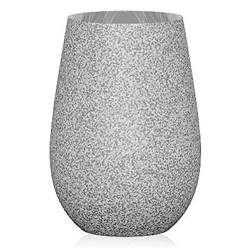 Stölzle Lausitz Longdrinkbecher Stones Graphit - 6er Set - Longdrinkgläser in Steinoptik, ideal für Cocktails und Drinks mit viel Eis, aus hochwertigem, stoßfestem Glas, perfekt für jede Gelegenheit.