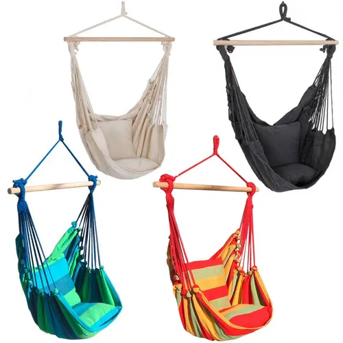 Hängesessel Anthrazit Grau mit Kissen - 90 x 120 x 60 cm - Hängesessel für Außen und Innen, inklusive 2 bequemen Kissen. Ideal zum Entspannen, Lesen oder Relaxen. Stylisches Design in Anthrazit für jeden Wohnraum.