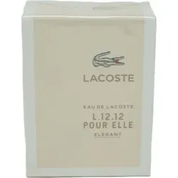 Lacoste Eau de Lacoste L.12.12 For Her Elegant Eau de Toilette Spray 90ml - Blumig-frisches Eau de Toilette für Damen in 90 ml. Ideal für besondere Anlässe oder den Alltag. Der elegante Duft vereint rosa Pfeffer, Mimose und Vetiver für ein unvergessliches Erlebnis.