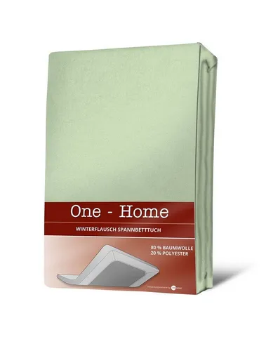 One Home Spannbettlaken Winter, Baumwolle, Gummizug: rundum, (1 Stück), kuschelig warm und flauschig, Boxspringbetten geeignet