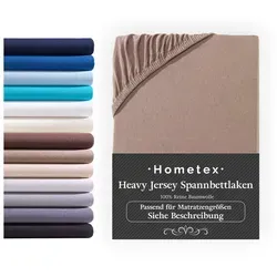 Hometex Premium Textiles Spannbettlaken Exclusive Topper-Spannbettlaken, Jersey, Für Matratzentopper und Boxspringbett Topper braun 180-200x200 cm cm