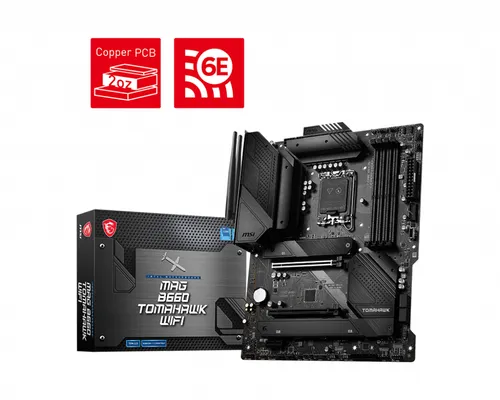 MSI MAG B660 TOMAHAWK WIFI, Intel, LGA 1700, Intel® Celeron®, Intel® Core™ i3, Intel® Core™ i5, Intel® Core™ i7, Intel® Core™ i9,..., LGA 1700, DDR5-SDRAM, 128 GB