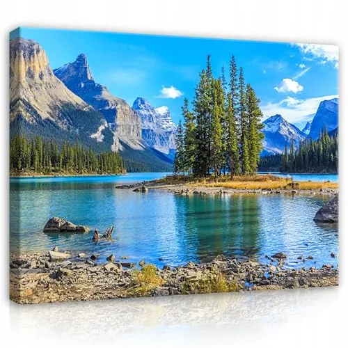 WallArena- Leinwand Bilder - Landschaft - 60x40 cm Leinwandbilder - Bild auf leinwand - Wandbild XXL groß Wandbilder für Wohnzimmer Schlafzimmer Wohnzimmerbilder Modern kunstdruck - Natur