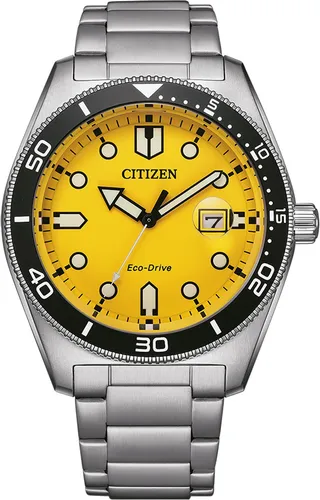 CITIZEN Herren Analog Quarz Uhr AW1760-81Z, Edelstahl Armband - Armbanduhren für Herren mit Solarbetrieb, Leuchtzeigern und Kalenderfunktion. Perfekt für jeden Anlass, in edler Geschenkbox und wasserdicht bis 10 bar.