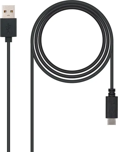 USB A zu USB-C-Kabel NANOCABLE 10.01.210 Schwarz