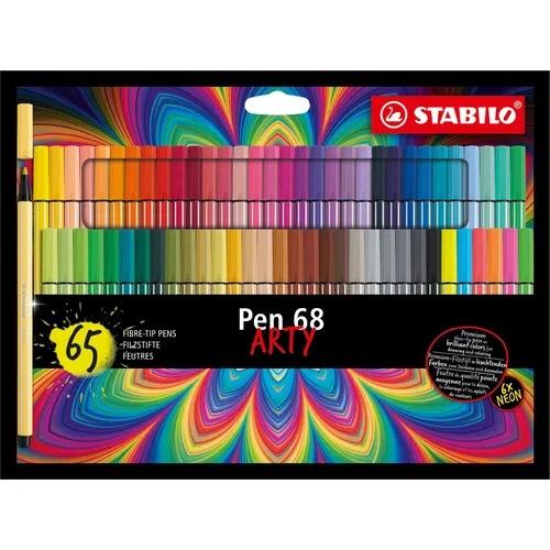 STABILO Filzstifte Pen 68 ARTY 65er Set, mehrfarbig,STABILO