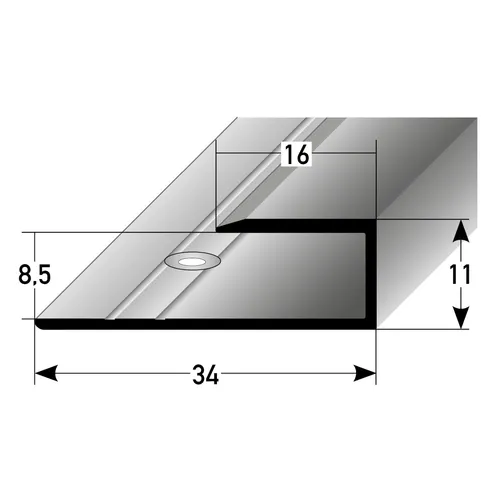 PROVISTON Aluminium Abschlussprofile 11 mm hoch, 34 mm breit - Hochwertige Aluminium Einfassprofile, wasserfest und langlebig. Ideal für den Einsatz in Bauprojekten mit exakten Maßen von 900 mm.