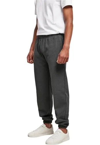 Build Your Brand Herren Basic Sweatpants – Jogginghose mit elastischem Bund und Taschen für Alltag Freizeit Sport und Loungewear,Charcoal,L