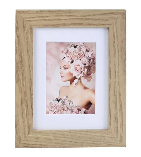 IDEAL TREND Bilderrahmen Bilderrahmen Holz Rahmen Plexi Acryl Collage Wanddeko Poster quadratis, für 1 Bilder (1 St), Natürliche Holzmaserung sichtbar, leichte Farbabweichungen möglich