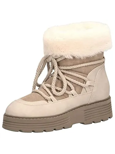 Caprice Damen Stiefelette 9-9-26603-29, BEIGE Comb, 38 EU - Wanderschuhe mit G-Weite und Wechselfußbett, ausgestattet mit CLIMOTION Technologie für optimalen Komfort.
