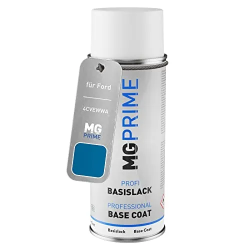 MG PRIME Autolack Spraydose für Ford 4CVEWWA / PN3CK0 / I Aquarius Metallic/Bahama Blau Metallic Basislack Sprühdose 400ml