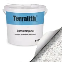 Terralith® Kunstharzputz Buntsteinputz Mosaikputz - 15 kg Eimer - Dekorationsputz aus Marmor-Granulat, ideal für Innen- und Außenwände, mit hoher Ergiebigkeit von 5,5 m² pro kg und schnelltrocknend in nur 72 Stunden.