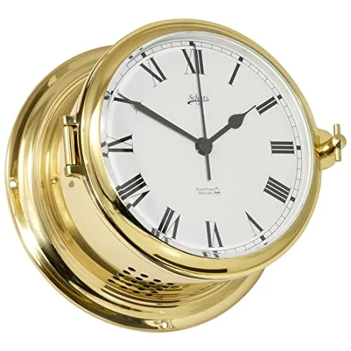 Delite 480CS Schatz Royal Glasenuhr Quarz römisch Messing B x H: 180 mm x 93 mm