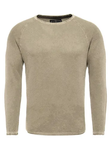 KEY LARGO Herren Thomas Round Neck Pullover, Sand (1005), M - Pullover für Herren aus 100% Baumwolle, bietet hervorragenden Tragekomfort und einen klassischen Rundhals-Ausschnitt für vielseitige Herbst- und Winterlooks.