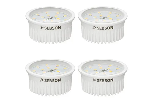 SEBSON LED-Leuchtmittel LED Modul 5W ultra flach ø50x26mm Einbaustrahler 230V 4er Pack
