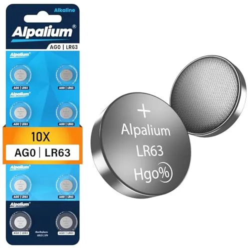 Produktbild Alpalium AG0 LR63 Alkaline Knopfzelle Batterien 10er Pack