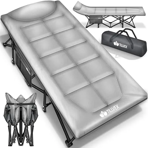 tillvex Feldbett Campingbett klappbar mit Tragetasche von tillvex