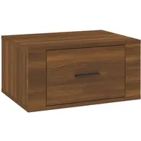 vidaXL Wand-Nachttisch in Braun Eichen-Optik - Stylischer Wand-Nachttisch aus Holzwerkstoff, der keine Bodenfläche einnimmt und viel Stauraum bietet. Ideal für eine elegante und platzsparende Inneneinrichtung.