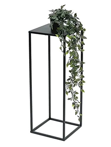 DanDiBo Blumenhocker Metall Schwarz 60 cm - Moderne Blumentreppe aus robustem Metall, ideal für Pflanzen und Blumentöpfe, auch als Beistelltisch nutzbar. Fertig montiert, sofort einsatzbereit – perfekter Blickfang für jeden Raum!