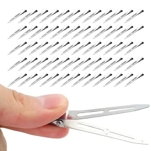 Aililong 60 Stück Haarclips, Alligator Clips Haarklammern für Damen, Haarklemmen Friseurbedarf, Hair Clips for Styling, 2.2 Zoll Haarspangen, Spangen, Haarclips Klein, Haarklammern Damen