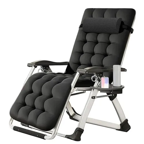 Tourtecs Klappbarer Liegestuhl mit Komfort-Kissen