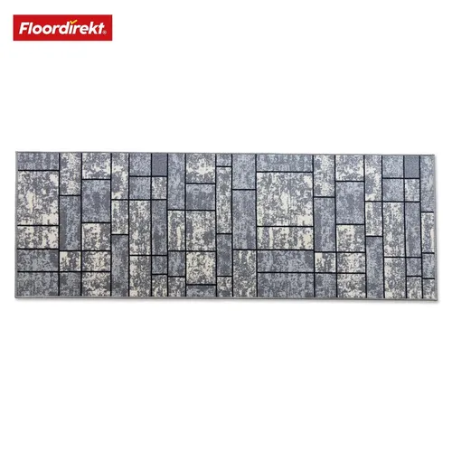 Floordirekt Teppich-Läufer nach Maß Mannheim Grau von Floordirekt