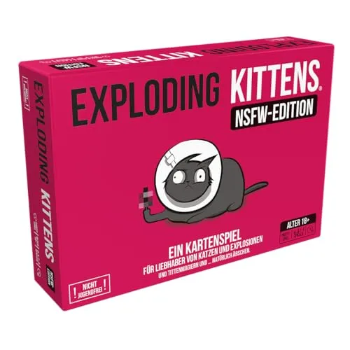 Exploding Kittens: NSFW Edition (Auflage 2024) - Partyspiel für 2-5 Spieler, lustige und explosive Action für Erwachsene ab 18 Jahren!