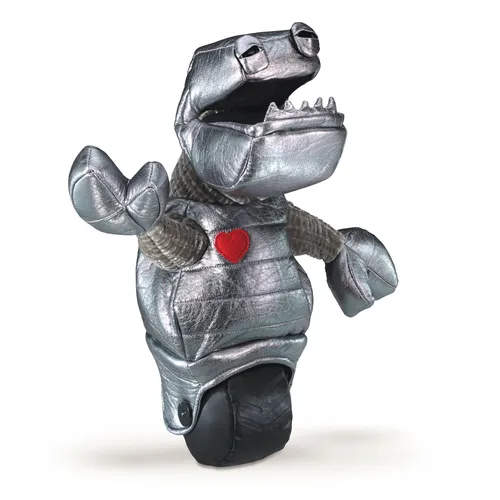 Folkmanis Handpuppen Roboter Handpuppe silberfarben - Puppen für Kinder ab 3 Jahren, fördert Kreativität und Fantasie beim Spielen mit der lustigen Roboter-Handpuppe.