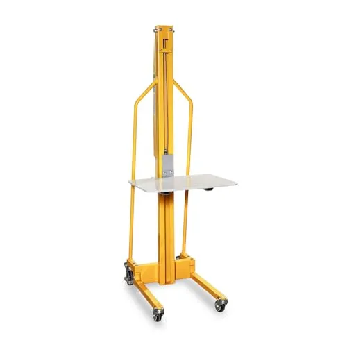 Ergonomischer Hubtisch Minilift mit Seilwinde – 200 kg Tragkraft - Kompakter Minilift für ergonomisches Arbeiten in Lager und Betrieb. Manuelles Heben und Senken bis 1.500 mm, ideal für enge Räume. Mit stabiler Plattform und hochwertigen Rollen für einfachen Transport.