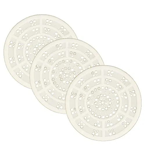 All-around24 3 x Abflusssieb Silikon groß und flach universal für Küche Waschbecken-Sieb Dusche Haarsieb Badewanne Spüle (3 x Silikon, Ø 120 mm)