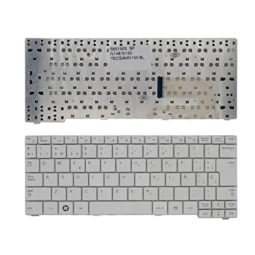 Tastatur weiß für Samsung NB30 N128 N148 N145 N150 NP10 von PORTATIL MOVIL