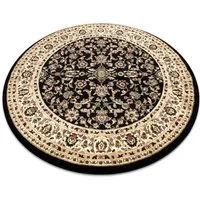 Rugsx Teppich Royal Adr Kreis 1745 Schwarz 120 cm in schwarz von RugsX