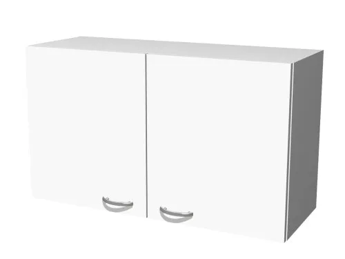 Flex-Well Smart Möbel Küchen Hängeschrank Witus - 100 cm breit in Weiß - Küchenhängeschrank mit 2 Drehtüren und Einlegeboden für zusätzlichen Stauraum, modernes Design in Weiß, flexible Montage und nahtlose Integration in jede Küche.