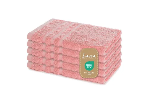 Lavea Handtuch Set Frottierserie Elena, Gästetuch in pink von Lavea