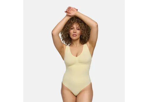 creamy fabrics Damen Shapewear Bodysuit mit Slip – Starke Kompression für Bauch & Taille - Erlebe eine elegante Silhouette mit dem nahtlosen Bodysuit. Starke Kompression formt Bauch und Taille, während breite Träger für Komfort sorgen. Unsichtbar unter Kleidung – der perfekte Begleiter für jeden Anlass.