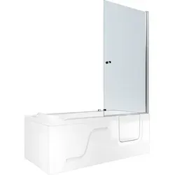 Seniorendusche Kombi Duschkabine Whirlpool S17D-WP-L-EC 150x75 cm