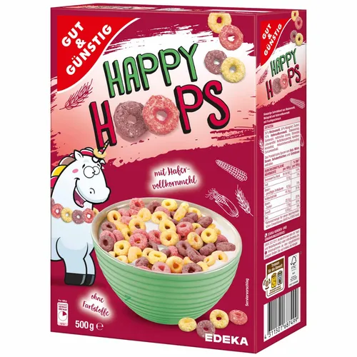 Gut&Günstig Happy Hoops Cerealien Ringe 500g