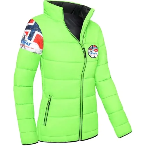 Nebulus Damen Jacke BRAXTON, warme Outdoorjacke, praktische & vielseitige Übergangs- & Winterjacke, lime green - XXL/44