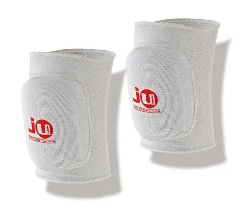 Ju-Sports Knieschoner Stoff - weiß, elastische Baumwolle I Dehnbare Knöchelbandage für Kampfsportarten I Für Damen, Herren & Kinder I Größe M