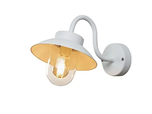 LED Außenwandleuchte im Landhausstil aus Aluminium und Klarglas - Stilvolle Außenwandleuchte im Landhausstil, ideal für Fassadenbeleuchtung. Robuster Kokillenguss sorgt für Langlebigkeit und Korrosionsschutz. Inkl. dimmbarer E27 Filament LED mit warmweißem Licht.