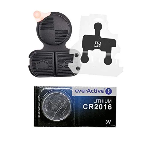 Repair Reparatur Set Auto Schlüssel Tastenfeld 1x Tastenfeld 1x Kontaktfeld 1x CR2016 Batterie für BMW